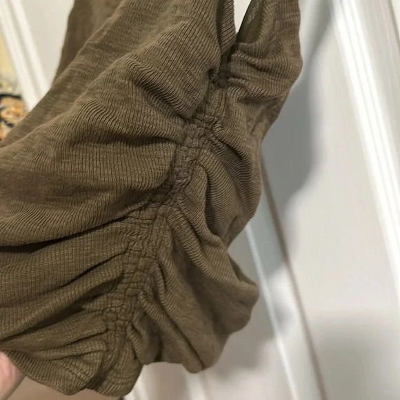 Free People FP Movement Women's Boulevard Tank Top Brown Ties at Shoulder NWOT - Picture 3 of 8